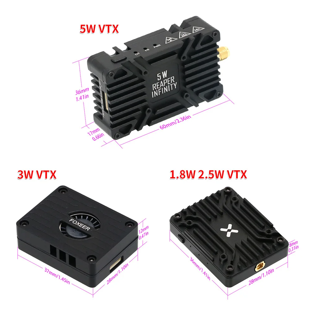 Foxeer Reaper Extreme V2 5.8G  - đánh giá và giá Foxeer Reaper Extreme 2.5W Vtx